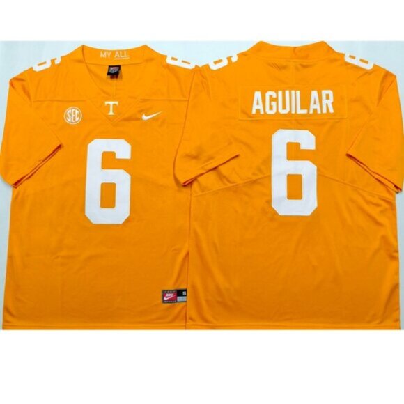 ✅Mens Kids Youths Joey Aguilar Orange Jersey Vapor Stitched - Picture 2 of 2